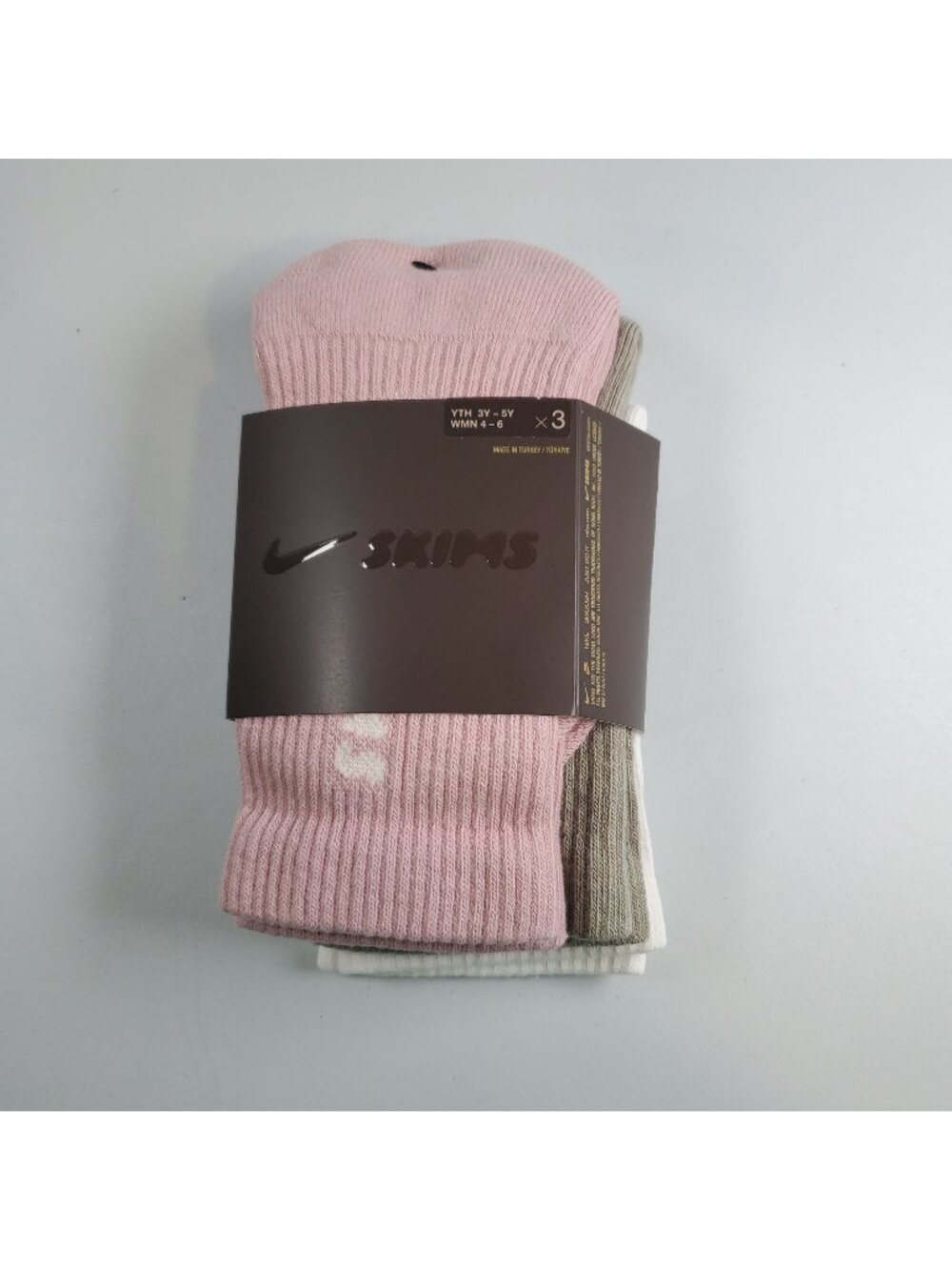Nike x SKIMS Dri FIT Quarter Crew Sock 3 Pack Women Size Small NWT Accessories